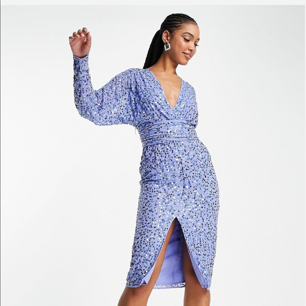 ASOS sequin midi dress SZ 12 NWT